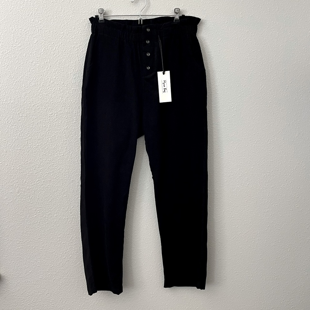 Women's Myra Bag Black Corduroy Textured Pants Size XL